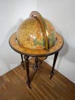 Bar globe - Personnalisé - Bois, Laiton, Papier