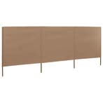 vidaXL Windscherm 3-panelen 400x120 cm stof taupe, Verzenden