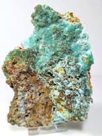 Lichtgroene koperadamiet met verbluffende glanzende, Verzamelen, Mineralen en Fossielen