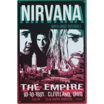 Wandbord -  Nirvana With Urge Overkill The Empire 1991