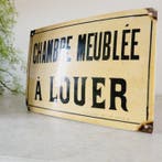 Oud Bord, Gemeubelde Kamer te Huur, 1930-1940 - Reclamebord