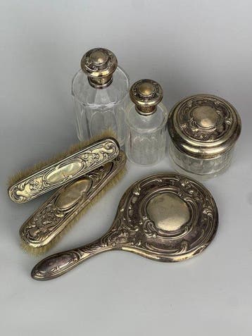 Kaptafelset (6) - .800 zilver - Neorococostijl