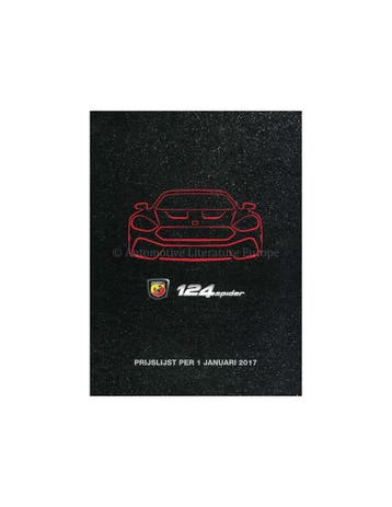 2017 ABARTH 124 SPIDER PRIJSLIJST NEDERLANDS, Nieuw
