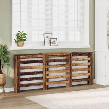 vidaXL Radiator Cover Oud hout 205 x 21,5 x 83,5 cm Bewerkt, Doe-het-zelf en Bouw, Verzenden, Nieuw