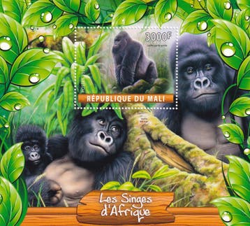 Mali - 2020 - Apen - Postfris, Verzenden, Postfris, Dier of Natuur