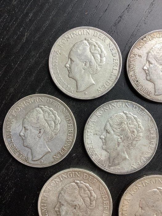 Nederland. Wilhelmina. 2 1/2 Gulden 1929-1939 (Zonder, Postzegels en Munten, Munten | Nederland