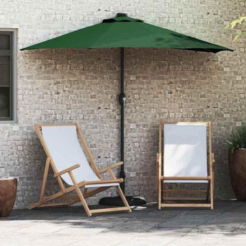vidaXL Tuinparasol Groen 294 x 150 x 223 cm Polyester en, Verzenden, Nieuw
