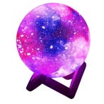 2dekans | Maanlamp - 15 CM - Paars - 18x15x15 cm, Ophalen of Verzenden, Nieuw