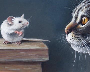 Gala - Mouse & cat painting ~Contact~