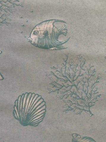 Tissu gobelin à motif méditerranéen, brodé en relief, dans