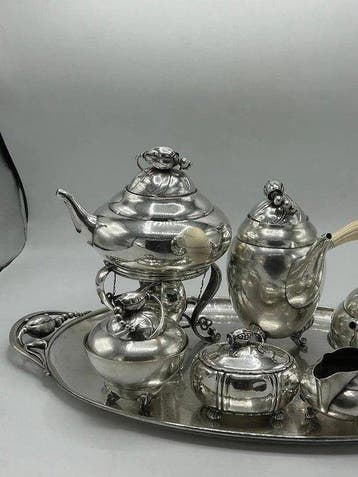 Georg Jensen - Georg Jensen - Koffie- en theeservies (7) -, Antiek en Kunst
