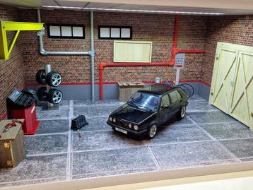 SD-modelcartuning 1:18 - Modelauto - XXL Garage / Werkplaats