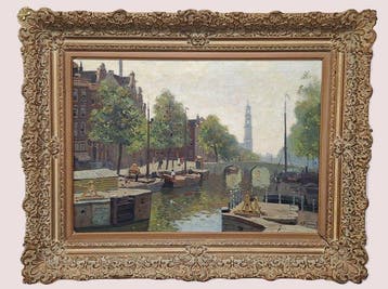 Herman Bogman jr. (1890-1975) - Stadsgezicht Amsterdam met