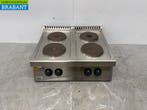 RVS Zanussi 4 Pits Elektrisch Fornuis 80 cm 400V Horeca, Ophalen of Verzenden