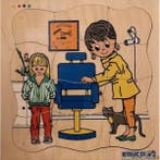Educo puzzel Bij de kapper (4-lagen), Boeken, Verzenden, Nieuw