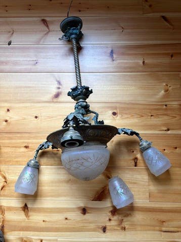 Lustre (6) - Laiton, Verre