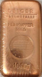 1 kilogram - Koper .999 - Geiger Edelmetalle, Germany