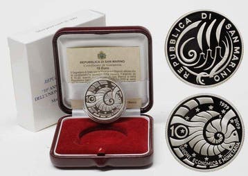 Saint-Marin. 10 Euro 2008/2009 European Union + Palladio