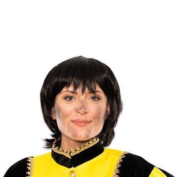 Pietenpruik Rebel Zwart Kanekalon, Verzenden, Nieuw