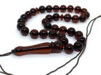 Exquis Ambre baltique cerise foncé – Tasbih islamique à 33
