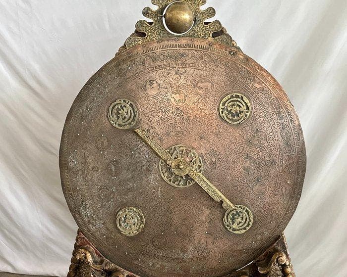 Zeldzaam en imposant Indiase astrolabium - Brons, Messing,, Antiquités & Art, Art | Art non-occidental