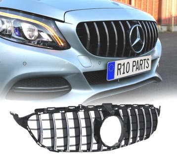 CALANDRE MERCEDES W205 14-18 LOOK AMG GT NOIR CHROMÉ, Autos : Pièces & Accessoires, Carrosserie & Tôlerie, Verzenden