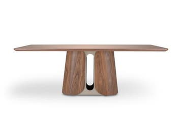 Veiling - Eettafel Walnoot 240x110x76 - Rechthoek ronde rand, Huis en Inrichting, Tafels | Eettafels, Nieuw