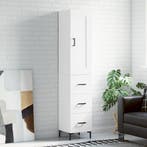 vidaXL Hoge kast 34,5x34x180 cm bewerkt hout wit, Verzenden, Nieuw