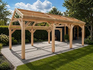 Veiling - Douglas kapschuurframe - 280x1500x290 cm, Tuin en Terras, Overkappingen, Nieuw