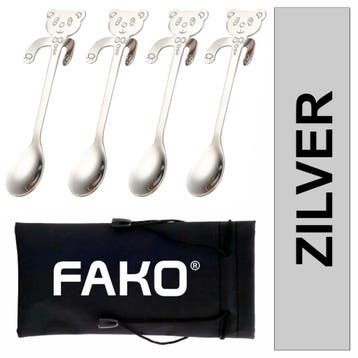 Fako Bijoux - Theelepel / Koffielepel Hangende Beer - Zilver, Huis en Inrichting, Verzenden, Nieuw