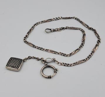 Zilveren Niëllo vest zakhorloge ketting, Bijoux, Sacs & Beauté