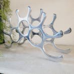 Michael Noll - Wijnrek - 9 flessen - Gepolijst Aluminium
