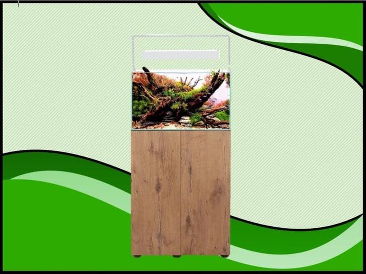 Osaka Ultrascape zwart 60x30x36cm aquarium + 3x LED verlicht, Dieren en Toebehoren, Vissen | Aquaria en Toebehoren, Verlichting of Verwarming