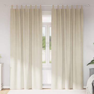 vidaXL Gordijnen 2 st Crèmekleurig 140 x 260 cm fluweel, Verzenden, Nieuw