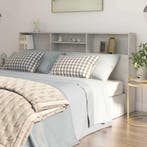 vidaXL Hoofdbordkast 200x19x103,5 cm betongrijs, Huis en Inrichting, Slaapkamer | Bedden, Verzenden, Nieuw