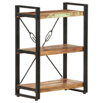 vidaXL Boekenkast met 3 schappen 60x30x80 cm massief, Huis en Inrichting, Verzenden, Nieuw