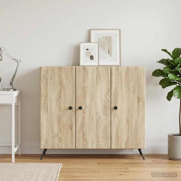 vidaXL Dressoir Sonoma Eiken 89 x 34,5 x 80 cm Bewerkt hout, Verzenden