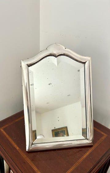 Antico e grande Specchio molato 900 in Argento -