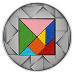 Niue. 5 Dollars 2023 Antique Finish with Tangram Puzzle, 2