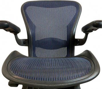 Refurbished Herman Miller Aeron bureaustoel, blauw mesh, Zo goed als nieuw, Bureaustoel, Ergonomisch, Verzenden