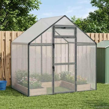 vidaXL Vogelkooi Antracietkleurig 181,5 x 112 x 173,5 cm, Dieren en Toebehoren, Verzenden, Nieuw