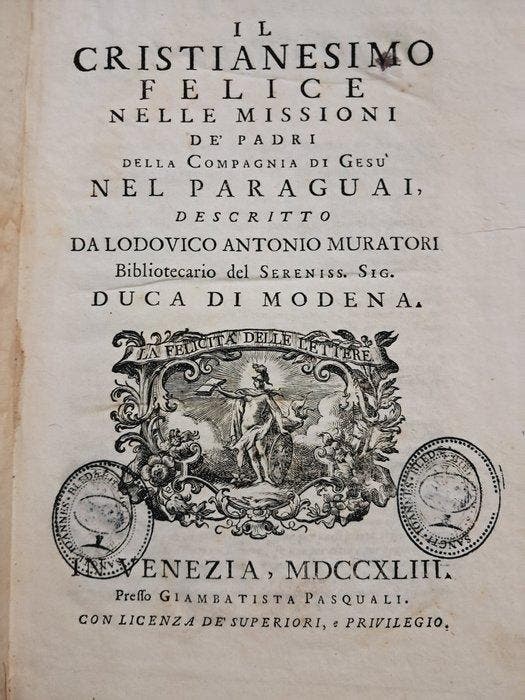 Lodovico Antonio Muratori - Il cristianesimo felice nelle, Antiquités & Art, Antiquités | Livres & Manuscrits