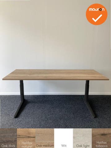 Ahrend Essa handmatig verstelbaar bureau - nieuw blad naar k, Werkplek, Ophalen of Verzenden, Gebruikt, Bureau