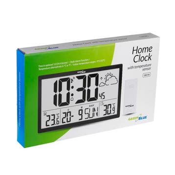 GreenBlue LCD Wandklok met weerstation G — zo goed als nieuw, Verzenden, Nieuw