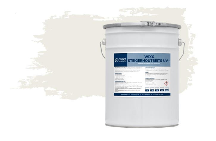 Wixx Steigerhoutbeits UV+ RAL 9010 | Zuiver Wit 10L, Doe-het-zelf en Bouw, Verf, Beits en Lak, Nieuw, Verzenden
