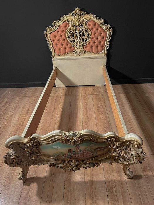 Bed - Hout, Textiel, Antiek en Kunst, Curiosa en Brocante