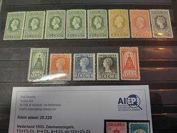 Pays-Bas 1913 - Pays-Bas, avec attestation H Vleeming 2026 -