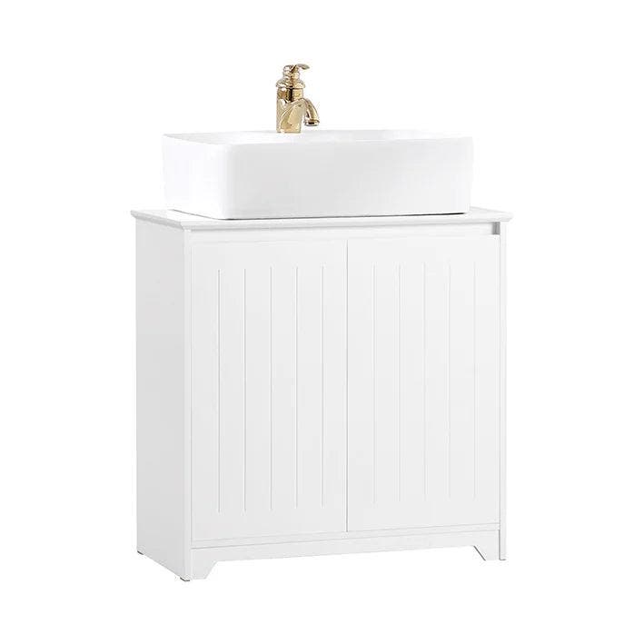 2dekans | SoBuy - Wastafelkast - Witte badkamerkast -, Maison & Meubles, Salle de bain | Meubles de Salle de bain, Enlèvement ou Envoi