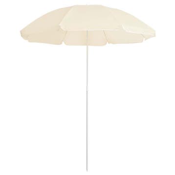vidaXL Parasol met stalen paal 180 cm zandkleurig, Verzenden, Nieuw