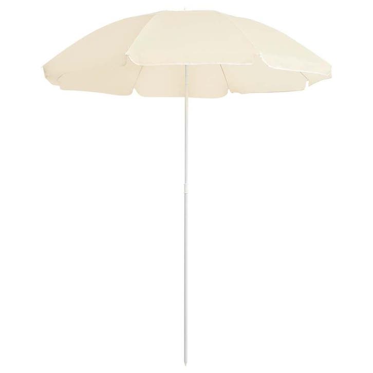vidaXL Parasol met stalen paal 180 cm zandkleurig, Tuin en Terras, Parasols, Nieuw, Verzenden